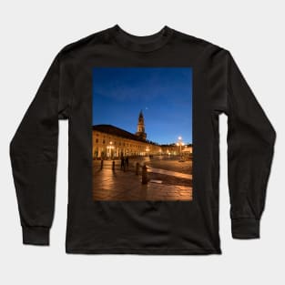 Moon Romantic Night Medieval Historical Architecture Italy Long Sleeve T-Shirt